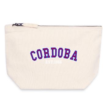 Cordoba Est 1966 - Canvas Zip Pouch 18 x 19 cm - nature - Front