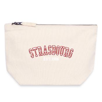 Strasbourg Est. 1986 - Canvas Zip Pouch 18 x 19 cm - nature - Front