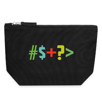 Special character - Canvas Zip Pouch 18 x 19 cm - black - Front
