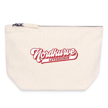 Nordkurve Leverkusen | Farbe änderbar - Canvas Reißverschluss-Täschchen (18 x 19 cm) - Naturweiß - Vorne