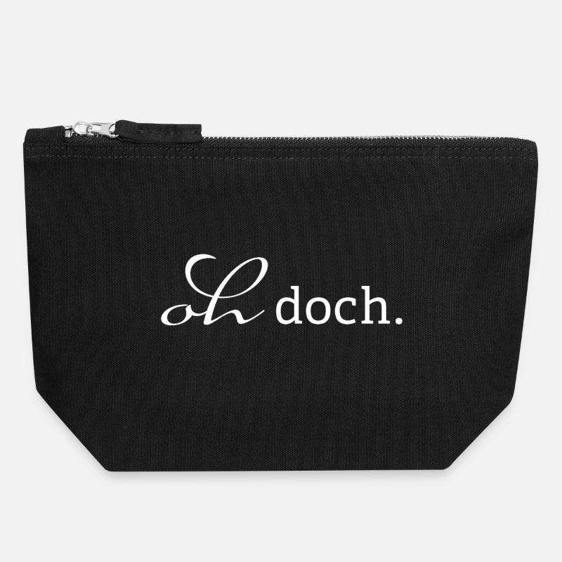 Oh yes. - Canvas Zip Pouch 18 x 19 cm - black