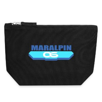 logo maralpin - Pochette zippée en toile 18 x 19 cm - noir - Devant