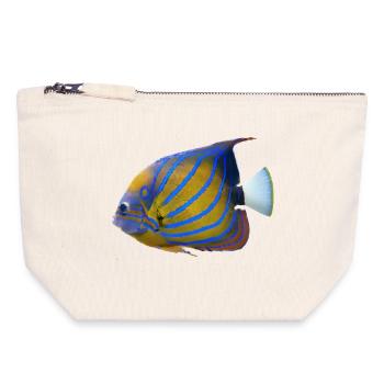 fish tropical - Canvas Reißverschluss-Täschchen (18 x 19 cm) - Naturweiß - Vorne