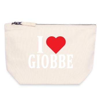 T-Shirt Ich liebe Giobbe T-Shirt Geschenkidee - Canvas Reißverschluss-Täschchen (18 x 19 cm) - Naturweiß - Vorne