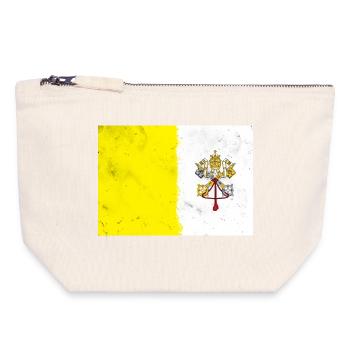 Flag of the Vatican - Canvas Zip Pouch 18 x 19 cm - nature - Front