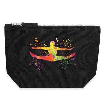 Gymnastique au sol Gymnastique artistique - Pochette zippée en toile 18 x 19 cm - noir - Devant