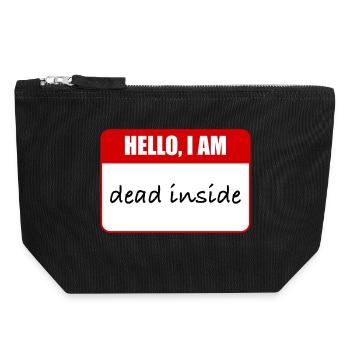 i am dead inside - Canvas Zip Pouch 18 x 19 cm - black - Front