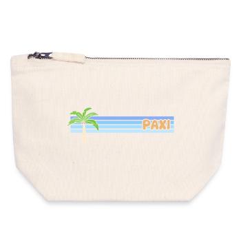 Paxi comme jour férié - Pochette zippée en toile 18 x 19 cm - blanc naturel - Devant