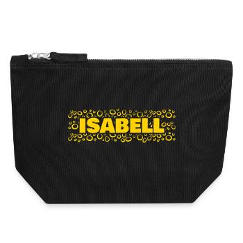 Gift for Isabell - Canvas Zip Pouch 18 x 19 cm - black - Front