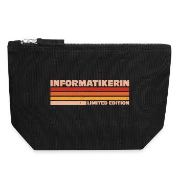 Informatikerin Informatiker Programmiererin - Canvas Reißverschluss-Täschchen (18 x 19 cm) - Schwarz - Vorne
