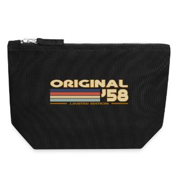 1958 - Canvas Zip Pouch 18 x 19 cm - black - Front