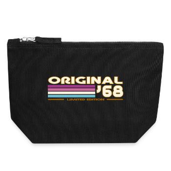 1968 - Canvas Zip Pouch 18 x 19 cm - black - Front