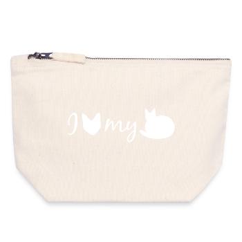 I Cat My Loaf  - Canvas Zip Pouch 18 x 19 cm - nature - Front