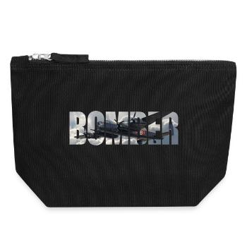 Bomber Avro Lancaster - Canvas Zip Pouch 18 x 19 cm - black - Front