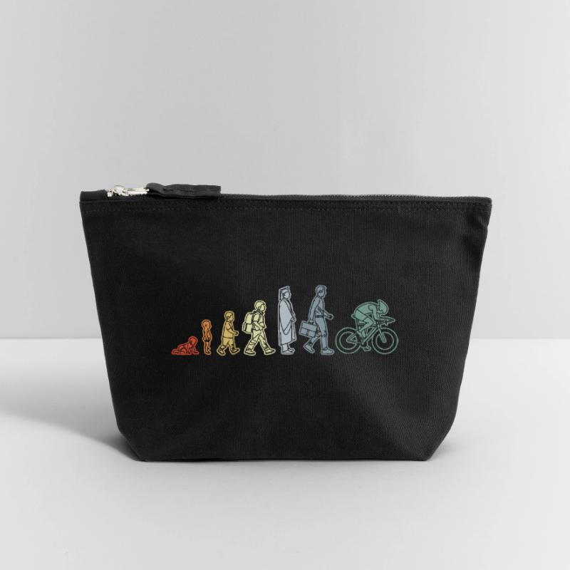 Évolution du cycliste Pochette zippée en toile 18 x 19 cm