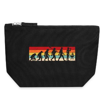 Vintage Evolution - Grillades - Maître du gril - Pochette zippée en toile 18 x 19 cm - noir - Devant