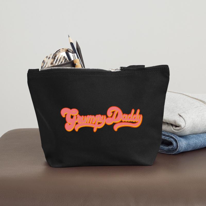 Grumpy Daddy Retro Script - Farbe "Exploitation" Canvas Reißverschluss-Täschchen (18 x 19 cm)