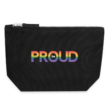 LGBT Pride Month - Sei stolz - Canvas Reißverschluss-Täschchen (18 x 19 cm) - Schwarz - Vorne