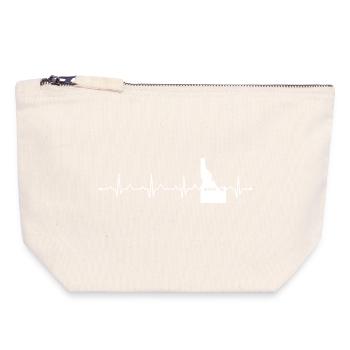 Idaho State Heart Outline Gem State Pride - Canvas Zip Pouch 18 x 19 cm - nature - Front