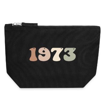 1973 - Canvas Zip Pouch 18 x 19 cm - black - Front
