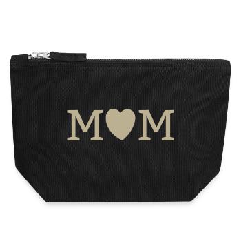 MUM – Mutterliebe  - Canvas Reißverschluss-Täschchen (18 x 19 cm) - Schwarz - Vorne