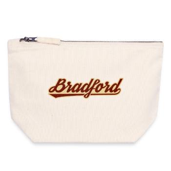 Bradford Vintage Script Logo - Canvas Zip Pouch 18 x 19 cm - nature - Front