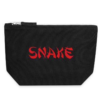 SERPENT Nouvel An Chinois 2025 - Pochette zippée en toile 18 x 19 cm - noir - Devant
