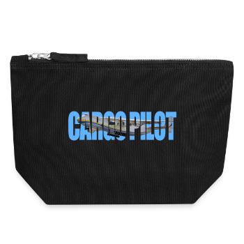 Pilote cargo An-225 - Pochette zippée en toile 18 x 19 cm - noir - Devant