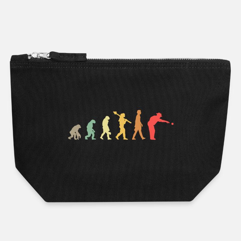 Boule d’évolution - Pochette zippée en toile 18 x 19 cm - noir