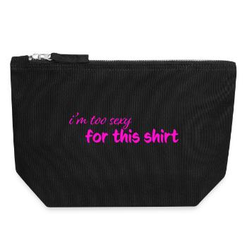 too_sexy - Canvas Zip Pouch 18 x 19 cm - black - Front