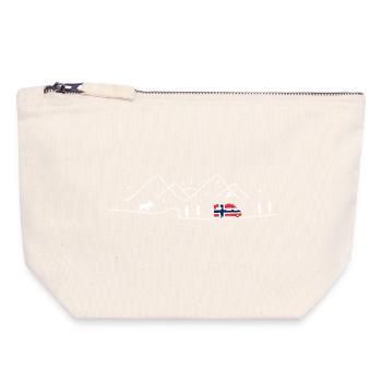 Norwegen Camping Kastenwagen Norway Design - Canvas Reißverschluss-Täschchen (18 x 19 cm) - Naturweiß - Vorne