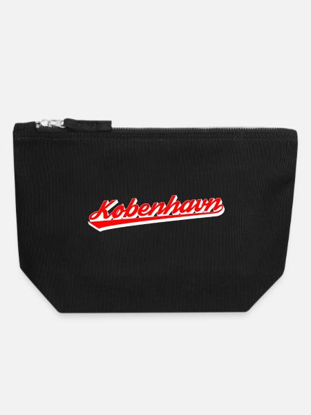 København Script Retro Logo - Canvas Reißverschluss-Täschchen (18 x 19 cm) - Schwarz