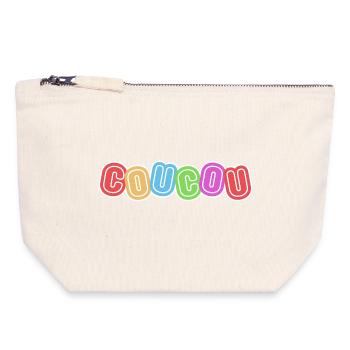 hello, hello, politeness - Canvas Zip Pouch 18 x 19 cm - nature - Front