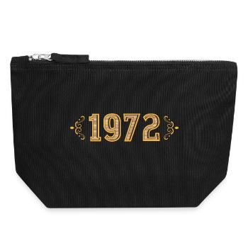 Legende seit 1972 retro 1972 - Canvas Reißverschluss-Täschchen (18 x 19 cm) - Schwarz - Vorne