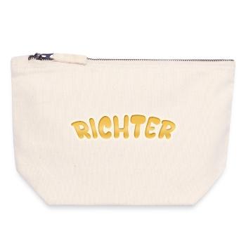 Juge de poste - Pochette zippée en toile 18 x 19 cm - blanc naturel - Devant