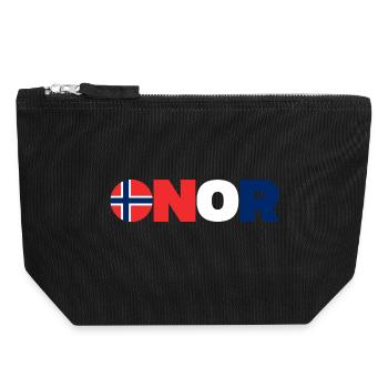Norwegen - Canvas Reißverschluss-Täschchen (18 x 19 cm) - Schwarz - Vorne