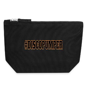 # Discopumper Fitness Bodybuilding Gym Hipster - Canvas Reißverschluss-Täschchen (18 x 19 cm) - Schwarz - Vorne