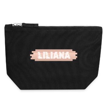 First name Liliana - Canvas Zip Pouch 18 x 19 cm - black - Front
