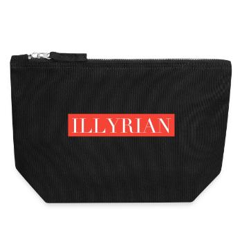 Illyrian - Pochette zippée en toile 18 x 19 cm - noir - Devant