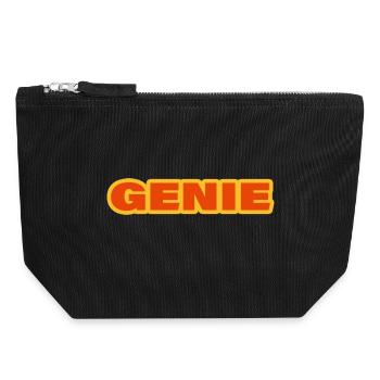 GÉNIE - Pochette zippée en toile 18 x 19 cm - noir - Devant