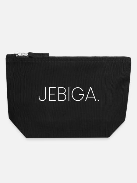 Jebiga | lustiger Spruch Balkan - Canvas Reißverschluss-Täschchen (18 x 19 cm) - Schwarz