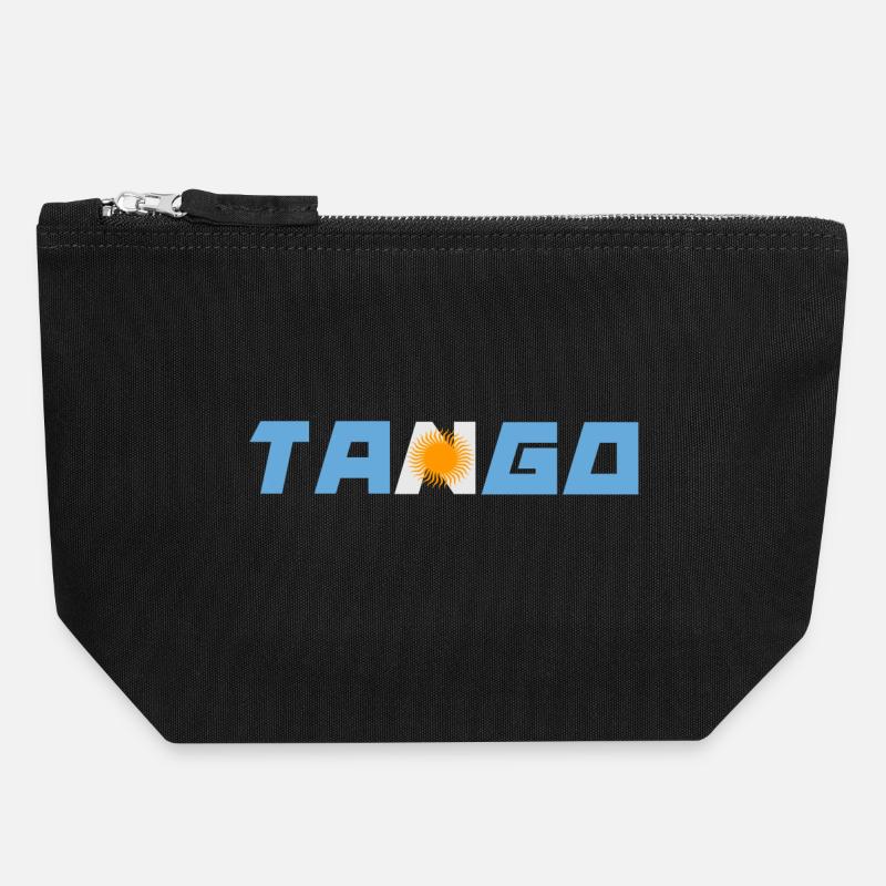 Tango - Pochette zippée en toile 18 x 19 cm - noir