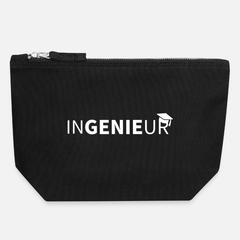 ENGINEERING Bachelor 2022 - Canvas Zip Pouch 18 x 19 cm - black