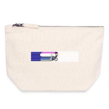 Tri Cycling - Canvas Zip Pouch 18 x 19 cm - nature - Front