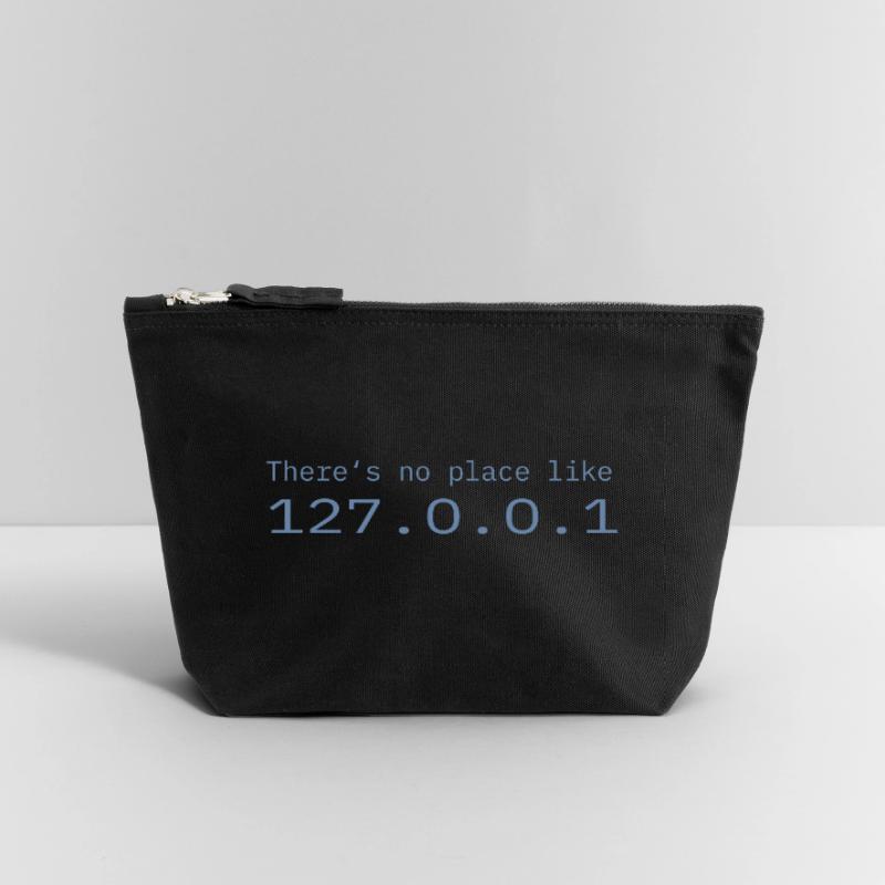 Programmeur Nerd IT Aucun endroit comme Localhost Pochette zippée en toile 18 x 19 cm