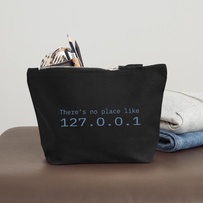 Programmer Nerd IT No place like Localhost Canvas Zip Pouch 18 x 19 cm