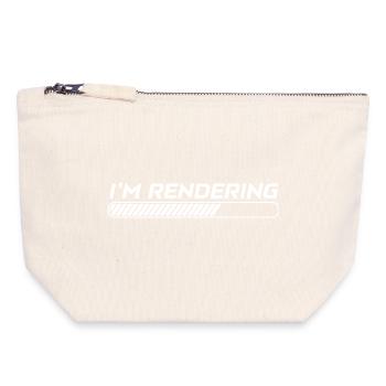 Ich rendere Video Editor Filmemacher Videograf - Canvas Reißverschluss-Täschchen (18 x 19 cm) - Naturweiß - Vorne