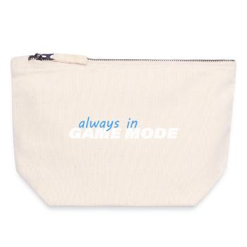 TOUJOURS EN MODE JEU - Pochette zippée en toile 18 x 19 cm - blanc naturel - Devant