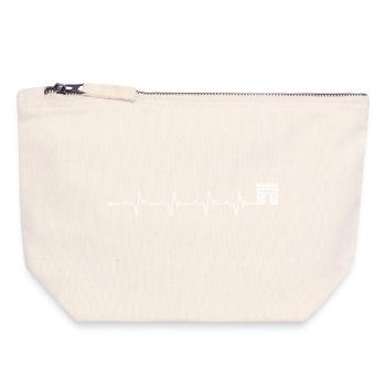 Heartbeat arc de triomphe - Canvas Zip Pouch 18 x 19 cm - nature - Front