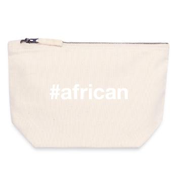 AFRICAN Hashtag - Canvas Reißverschluss-Täschchen (18 x 19 cm) - Naturweiß - Vorne